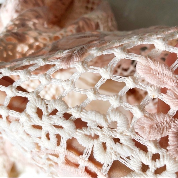 Keepsake the Label Lace Midi Dress Mermaidcore Crochet Handkerchief Hem Size 4 - Picture 10 of 16